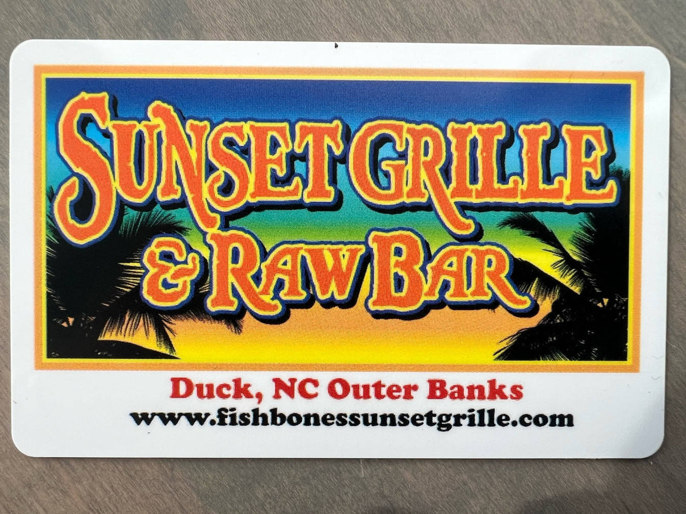 Sunset Grille Gift Cards Sunset Grille & Raw Bar Duck NC